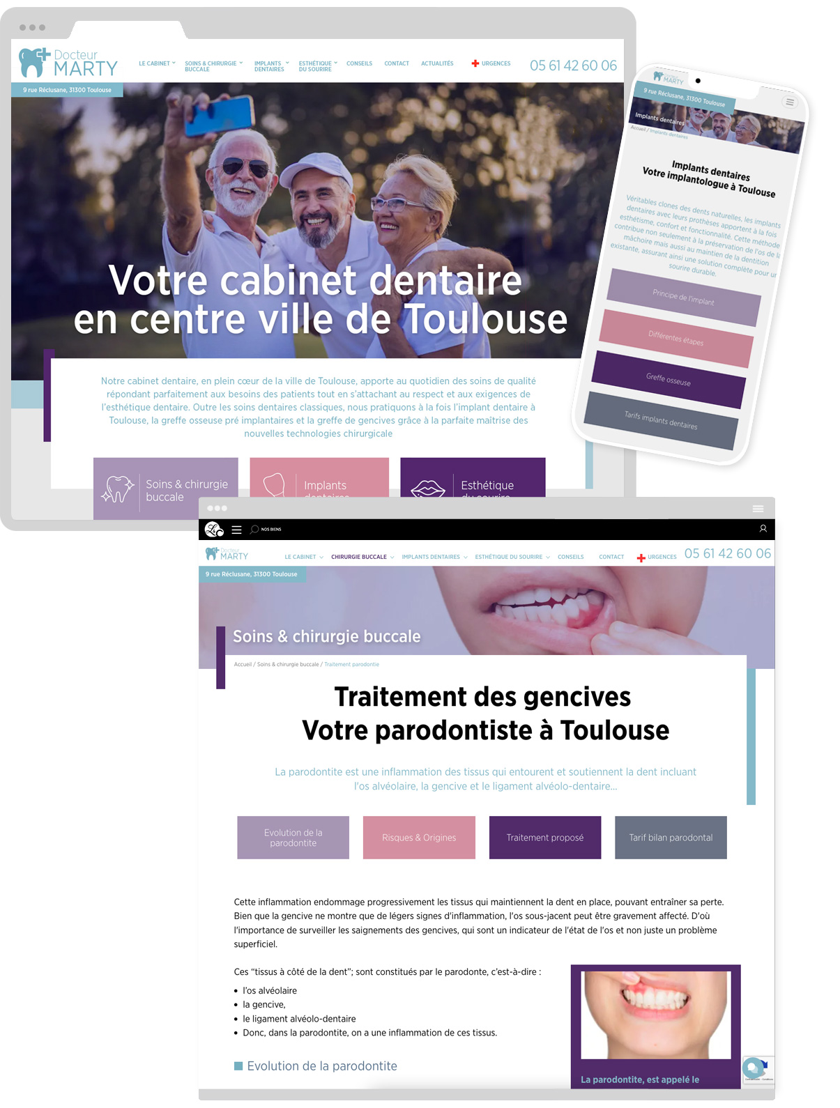 Docteur Marty - Dentiste - site internet - Toulouse - @ ovarma studio Docteur Marty - Dentiste - site internet - Toulouse - @ ovarma studio