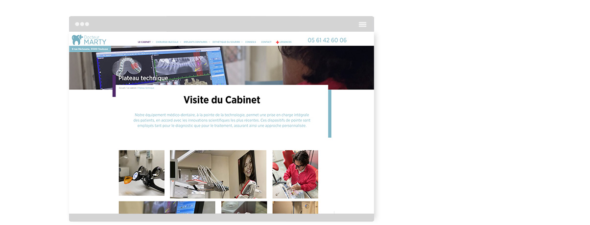 Docteur Marty - Implants dentaires - site internet - Toulouse - @ ovarma studio Docteur Marty - Implants dentaires - site internet - Toulouse - @ ovarma studio