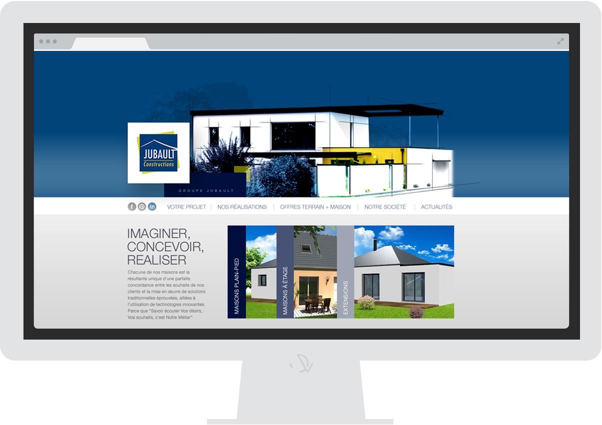Jubault constuctions - Site internet - Drupal - Direction de création - Web design