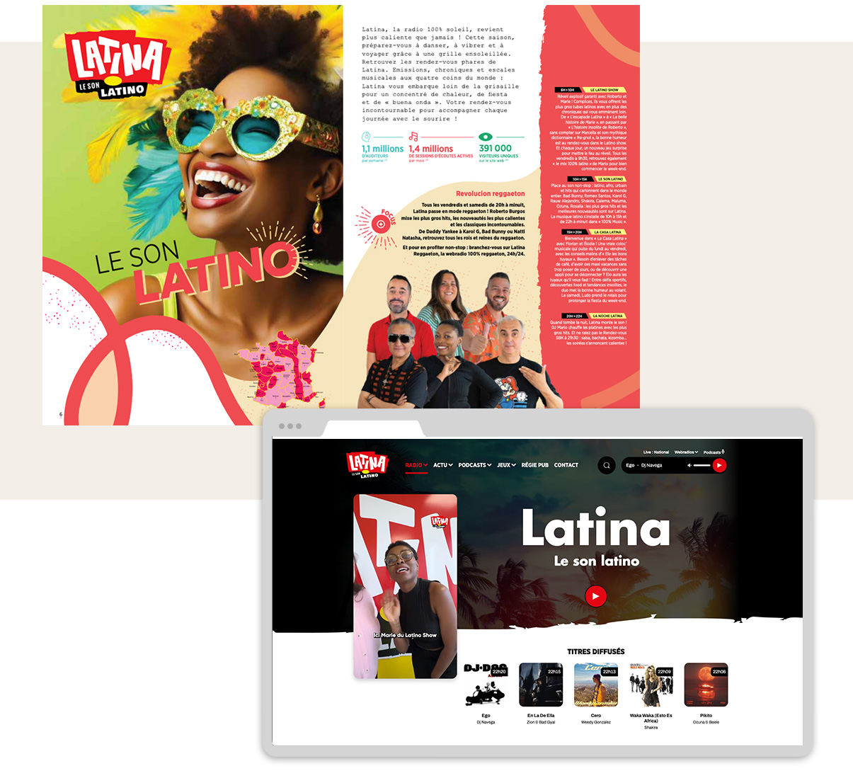 Radio Latina - Logo - Identité visuelle - Dossier de presse - Site internet - © design by Olivier Varma