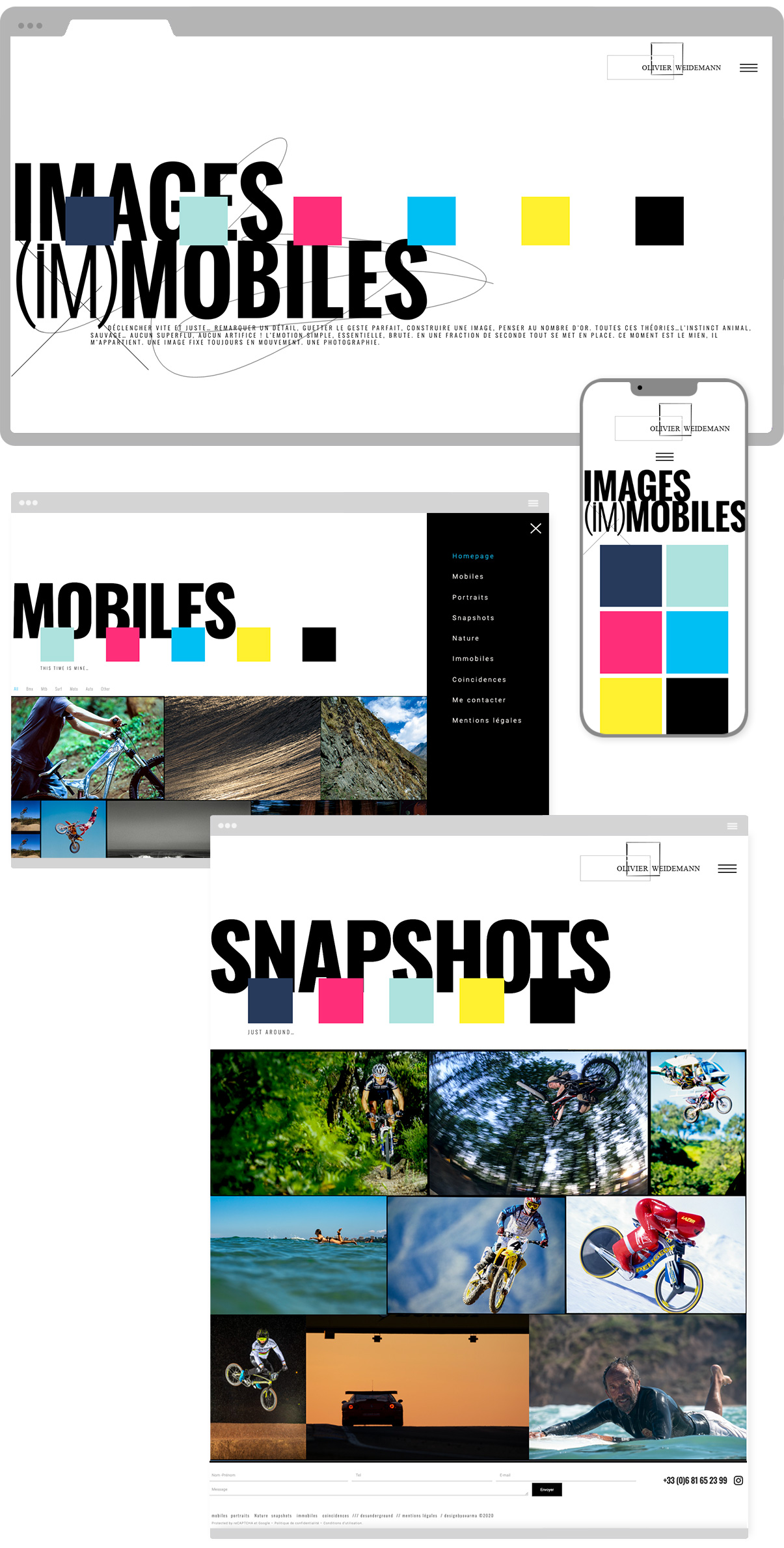 Olivier Weidemann - Site internet - Responsive design - Photographies