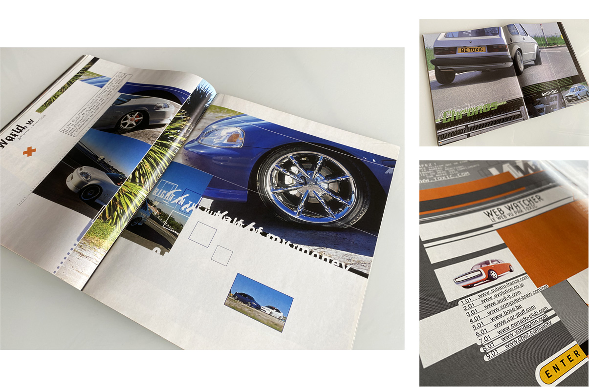 Projet, concept, magazine, D.A, design graphique, photo, cars, préparation automobile…