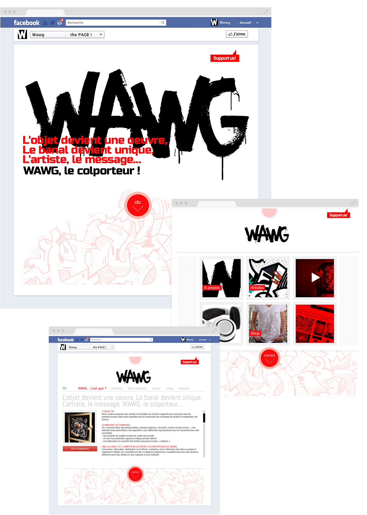 Wawg - Facebook - Direction artistique - Web design - Toulouse - © Olivier Varma