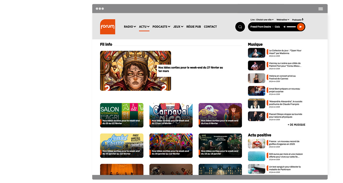 Forum, site internet, direction artistique, webdesign - Design by Olivier Varma
