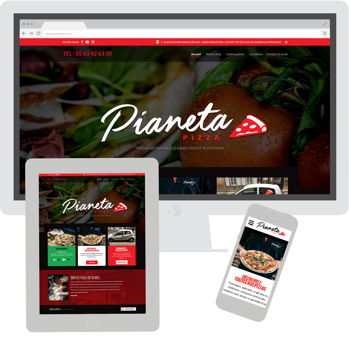 Site internet Pianeta Pizza - Olivier Varma - ©ovarma.com