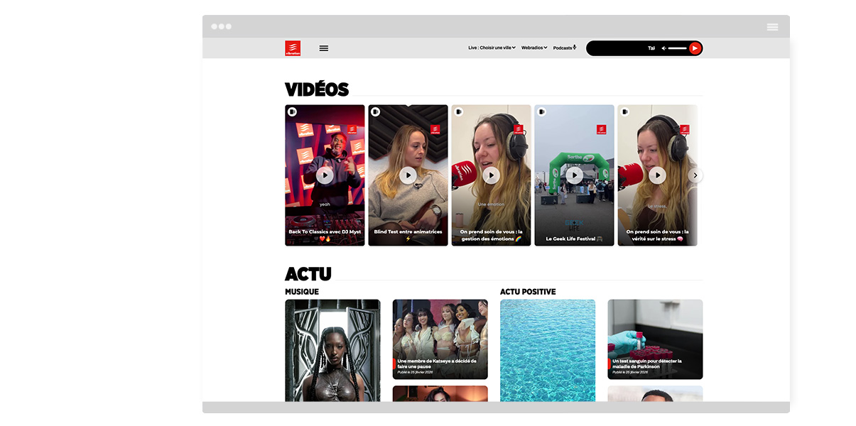 Vibration, site internet, direction artistique, webdesign - Design by Olivier Varma